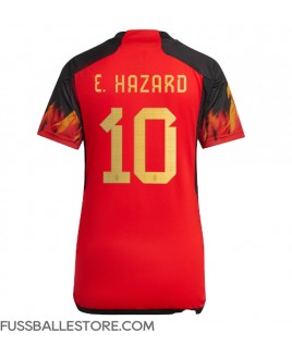 Günstige Belgien Eden Hazard #10 Heimtrikot Damen WM 2022 Kurzarm